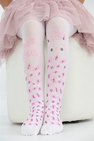 Doğa Çocuk Külotlu Çorap BEYAZ-GRİ*PEMBE