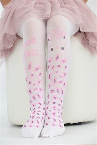 Doğa Çocuk Külotlu Çorap BEYAZ-GRİ*PEMBE