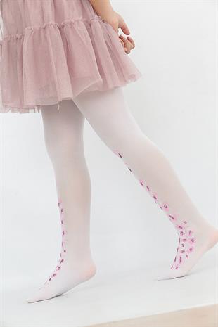 Doğa Çocuk Külotlu Çorap BEYAZ-GRİ*PEMBE