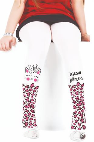 Doğa Çocuk Külotlu Çorap BEYAZ-PEMBE