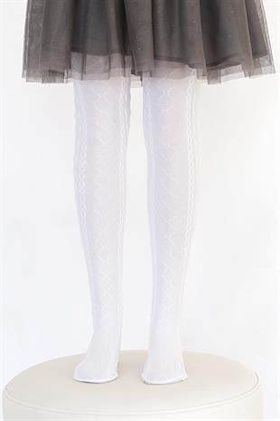 Dora Koton Çocuk Külotlu Çorap BEYAZ