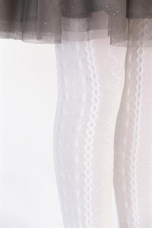 Dora Koton Çocuk Külotlu Çorap BEYAZ