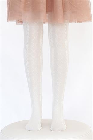 Dora Koton Çocuk Külotlu Çorap KEMİK