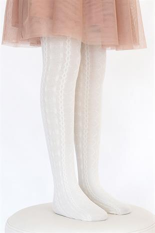 Dora Koton Çocuk Külotlu Çorap KEMİK