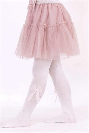 DOT AKSESUAR&TOKA TAKIMLI ÇOCUK KÜLOTLU ÇORAP BEYAZ