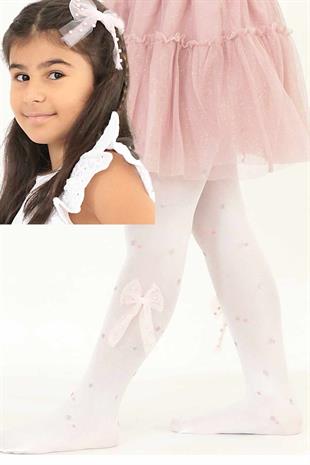 DOT AKSESUAR&TOKA TAKIMLI ÇOCUK KÜLOTLU ÇORAP BEYAZ