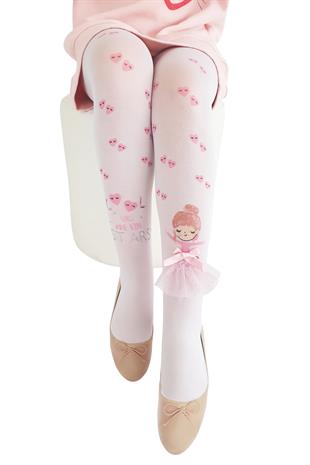 ELİF AKSESUARLI ÇOCUK KÜLOTLU ÇORAP BEYAZ