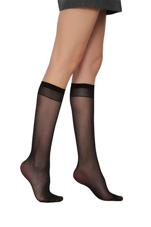 Elit 15 Yarı Mat Dizaltı Çorap SİYAH
