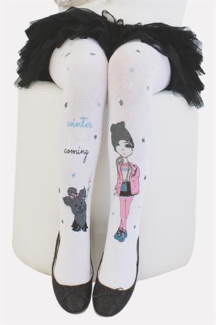 Hazan Viskon Çocuk Külotlu Çorap BEYAZ