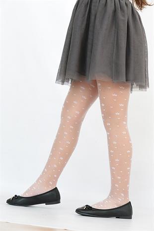 Hazel Çocuk Külotlu Çorap KEMİK