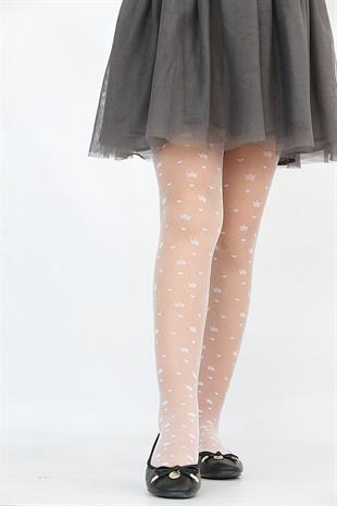 Hazel Çocuk Külotlu Çorap KEMİK