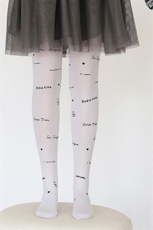 İda Çocuk Külotlu Çorap BEYAZ