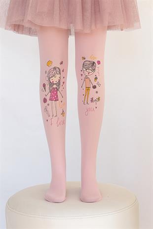 İkimiz Çocuk Külotlu Çorap PEMBE