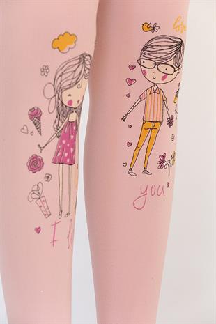 İkimiz Çocuk Külotlu Çorap PEMBE