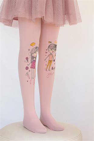 İkimiz Çocuk Külotlu Çorap PEMBE