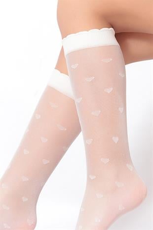 Kalpli Çocuk Dizaltı Çorap KEMİK