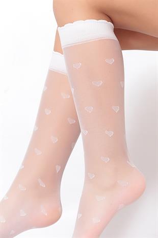 Kalpli Çocuk Dizaltı Çorap PEMBE