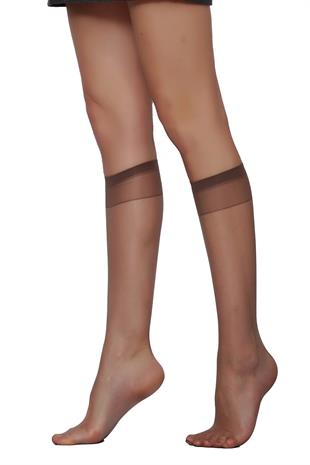 Lady Fity 15 Burun İzsiz Dizaltı Çorap VİZON