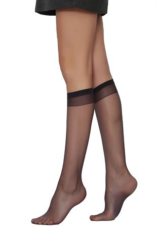 Lady Fity 15 Burun İzsiz Dizaltı Çorap FÜME