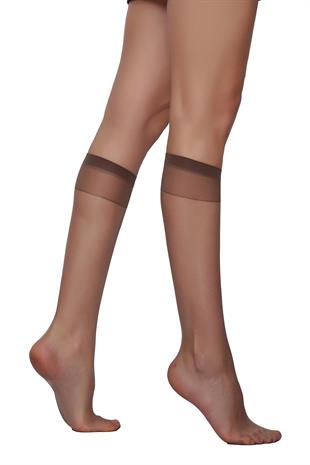 Lady Fity 15 Burun İzsiz Dizaltı Çorap VİZON