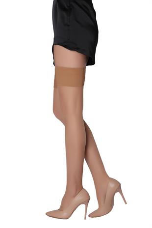 Line Silikon Dantelli Jartiyer Çorap TEN