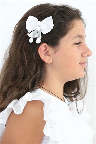 MANOLYA AKSESUAR&TOKA TAKIMLI ÇOCUK KÜLOTLU ÇORAP BEYAZ