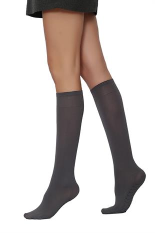 Masaj 80 Dizaltı Çorap K.GRİ