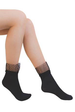 Mikro Tüllü 1 Soket Çorap  SİYAH