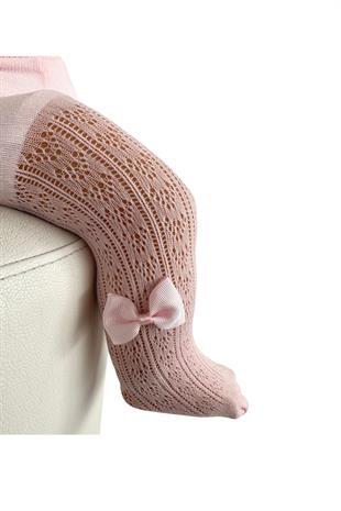 ORİETTA AKSESUARLI BEBEK KÜLOTLU ÇORAP PEMBE