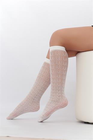 Orietta  Çocuk Dizaltı Çorap KEMİK