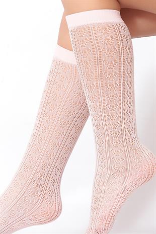 Orietta  Çocuk Dizaltı Çorap PEMBE