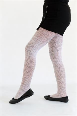 Orietta Çocuk Külotlu Çorap BEYAZ