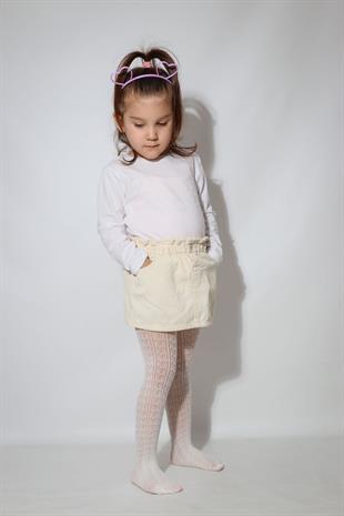 Orietta Çocuk Külotlu Çorap KEMİK