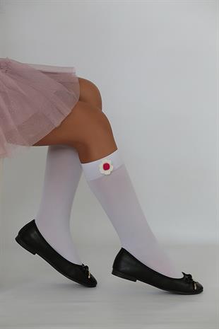 PAPATYA ÇOCUK DİZALTI ÇORAP BEYAZ MIX