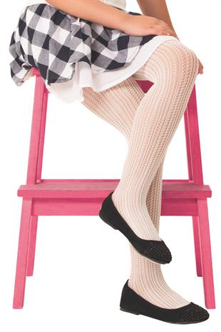 Peri File Çocuk Külotlu Çorap KEMİK