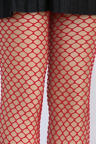 Pesca File Çocuk Külotlu Çorap KIRMIZI