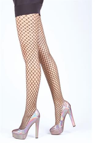 Pesca Simli Külotlu Çorap SİYAH-GÜMÜŞ