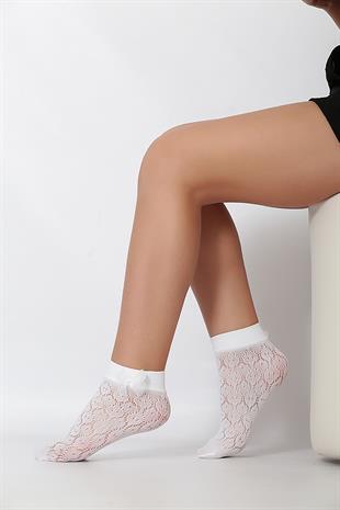 Petunya Aks. Çocuk Soket ÇORAP BEYAZ