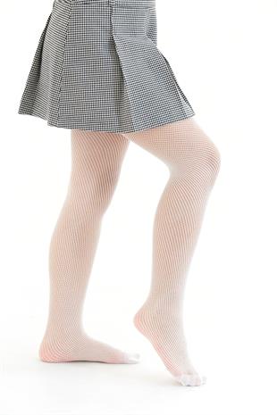 Rete File Çocuk Külotlu Çorap KEMİK