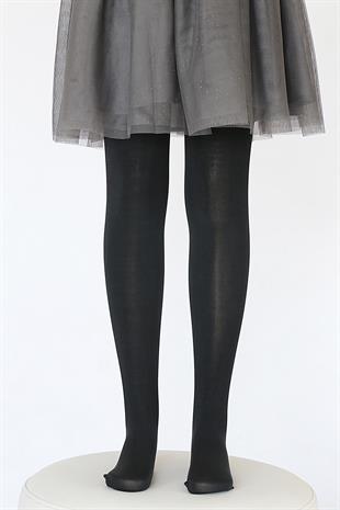 Saten 80 Çocuk Külotlu Çorap SİYAH