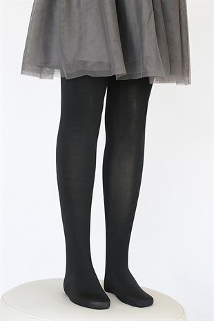 Saten 80 Çocuk Külotlu Çorap SİYAH