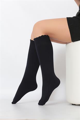 Soft Viskon Çocuk Dizaltı Çorap LACİVERT