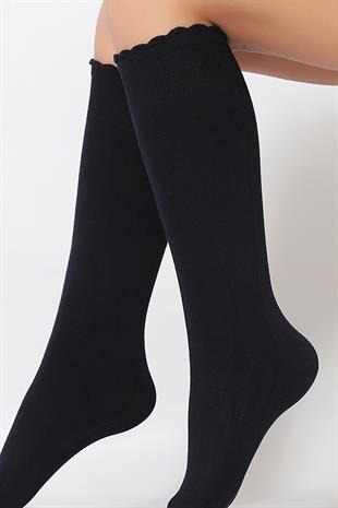 Soft Viskon Çocuk Dizaltı Çorap LACİVERT