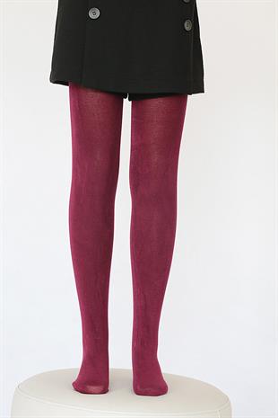 Soft Viskon Çocuk Külotlu Çorap BORDO