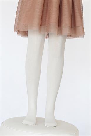 Soft Viskon Çocuk Külotlu Çorap KEMİK