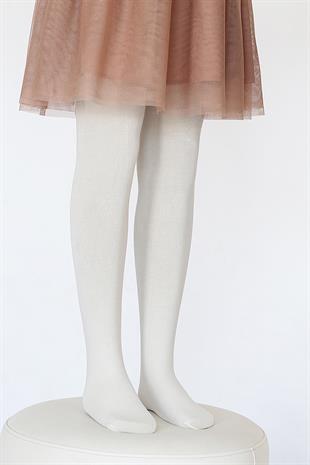 Soft Viskon Çocuk Külotlu Çorap KEMİK