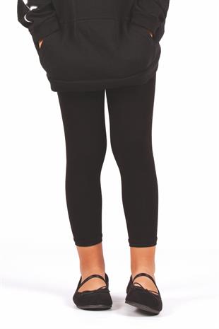 Soft Viskon Çocuk Tayt SİYAH