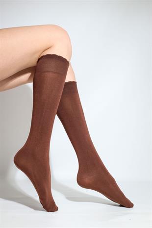 Soft Viskon  Dizaltı Çorap KAHVE