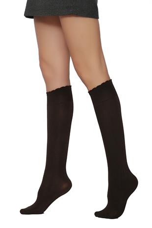 Soft Viskon  Dizaltı Çorap KAHVE