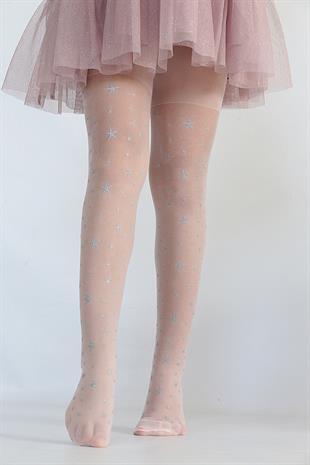 Star Simli Çocuk Küloltlu Çorap PEMBE